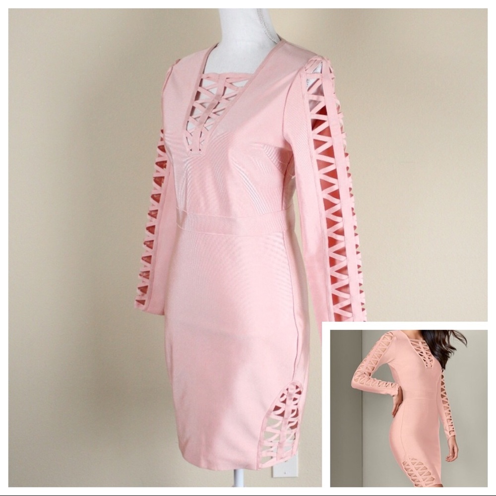 VENUS NEW Slimming Strappy Dress Pink Small